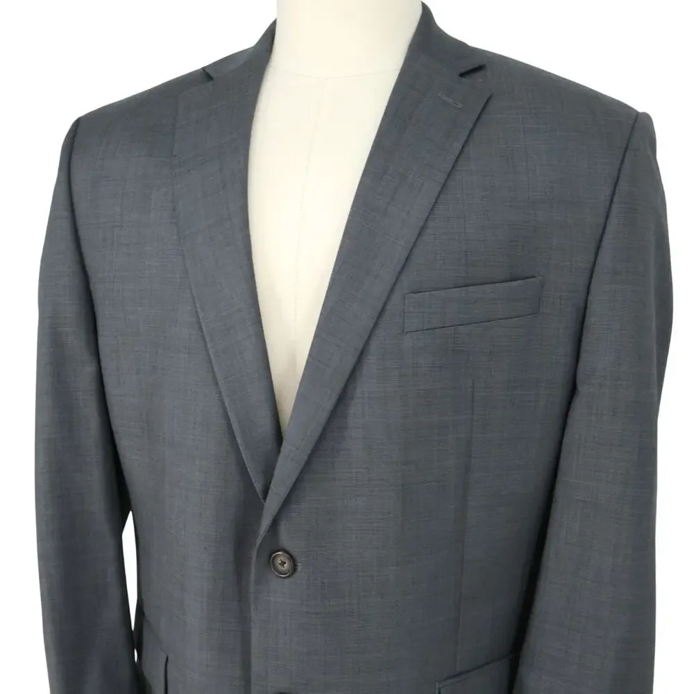 LRL Ralph Lauren Sport Coat Mens 44R Gray Wool Lined Blazer Jacket Preppy